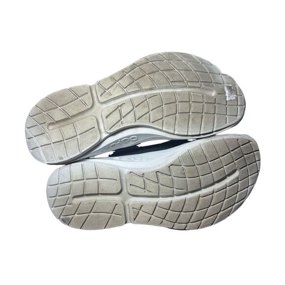 Black and White Athletic Sneakers Oofos slip on size 11